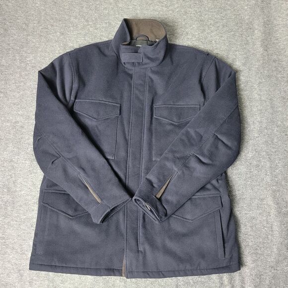 Vince Men's Field Jacket Size XL  Suede Trim Blue Navy - Picture 16 of 16